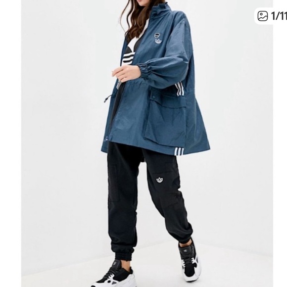 Adidas Legacy Black Windbreaker Jacket - Picture 1 of 3